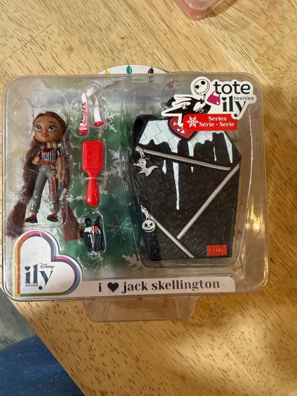 Tote ILY Teenies 'I ♥ Jack Skellington' Doll Set - Black & White Bag